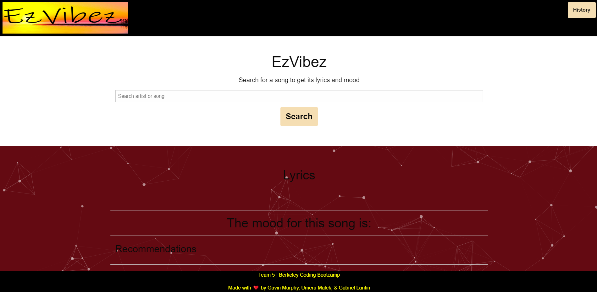 EzVibez - lyrics analyzer